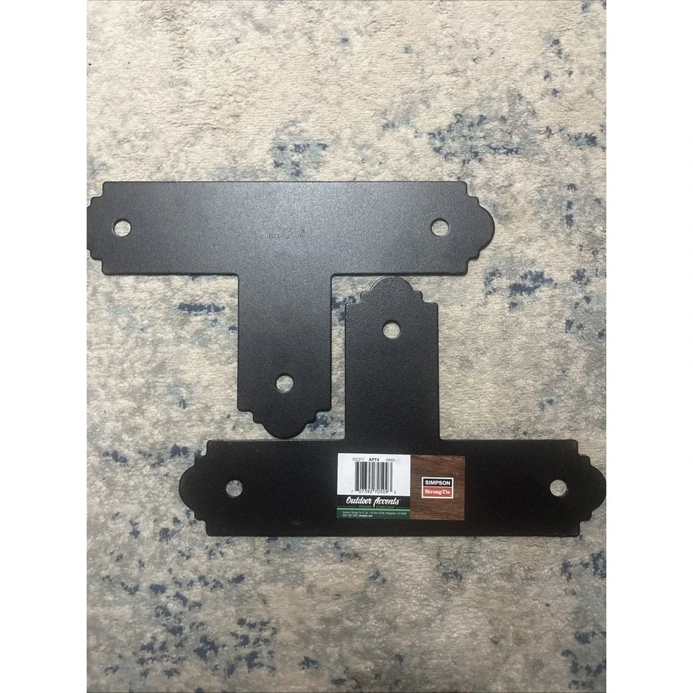 Lot of 2 Simpson APT4 Outdoor Accent Mission Collection Connector T Strap-4x4